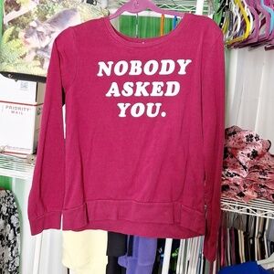 FREEZE SIZE LARGE RED SWEATSHIRT FUNNY